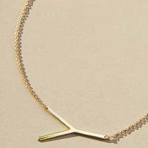 Anthropologie Monogram Letter Y Necklace